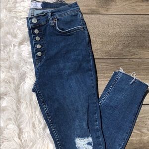 Free People button up jeans